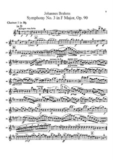 Complete set: clarinete em parte B by Johannes Brahms