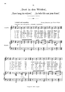 Six Songs, Op.97: No.4 Dort in den Weiden (There Among the Willows) by Johannes Brahms