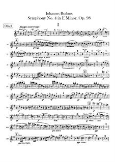 Complete set: parte de oboes by Johannes Brahms