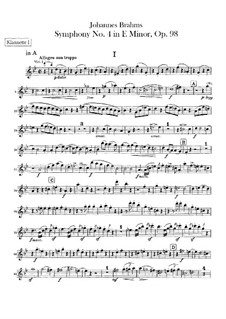 Complete set: parte clarinetas by Johannes Brahms