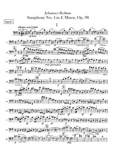 Complete set: partes fagote e contrafagote by Johannes Brahms