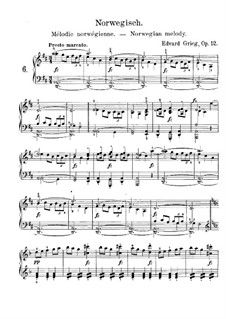 Lyric Pieces, Op.12: No.6 Norwegian Melody by Edvard Grieg