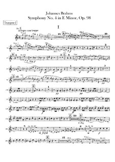 Complete set: parte trompetas by Johannes Brahms