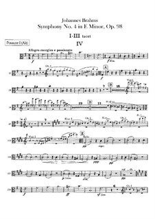 Complete set: parte trombones by Johannes Brahms