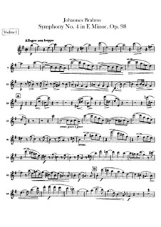 Complete set: violino parte I by Johannes Brahms