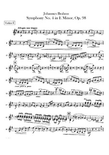 Complete set: violino parte II by Johannes Brahms