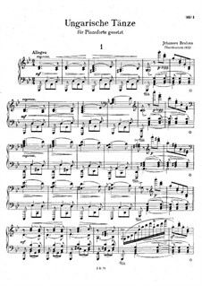 No.1-10: Para Piano by Johannes Brahms