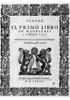 Madrigals for Five Voices: Livro I - parte tenor by Giovanni Croce