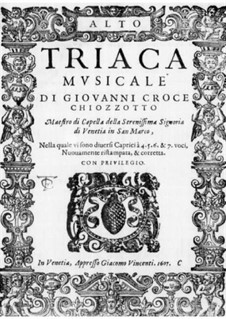 Triaca musicale: parte contralto by Giovanni Croce