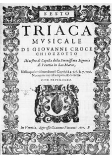 Triaca musicale: Contralto II part by Giovanni Croce