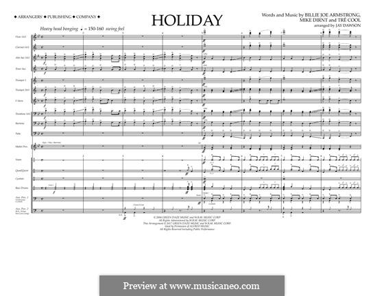 Holiday (Green Day): partitura completa by Billie Joe Armstrong, Tré Cool, Michael Pritchard