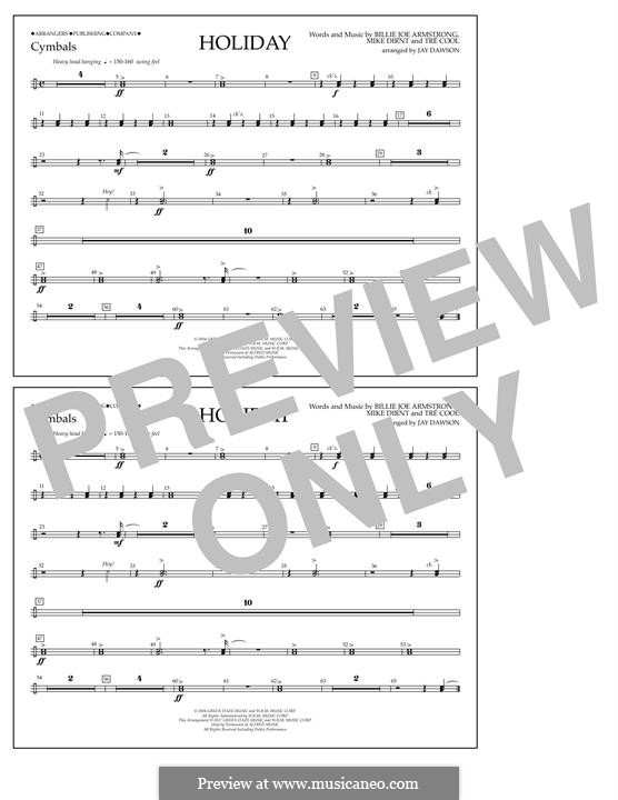 Holiday (Green Day): peça de pratos by Billie Joe Armstrong, Tré Cool, Michael Pritchard