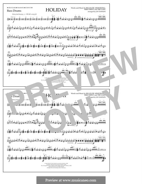 Holiday (Green Day): Trecho de graves da Bateria by Billie Joe Armstrong, Tré Cool, Michael Pritchard