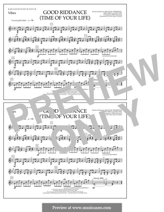Good Riddance (Time of Your Life) arr. Tom Wallace: Vibes part by Billie Joe Armstrong, Tré Cool, Michael Pritchard
