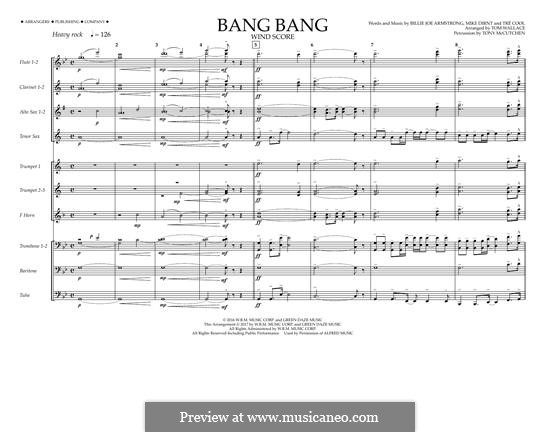 Bang Bang (Green Day): Wind Score by Billie Joe Armstrong, Tré Cool, Mike Dirnt