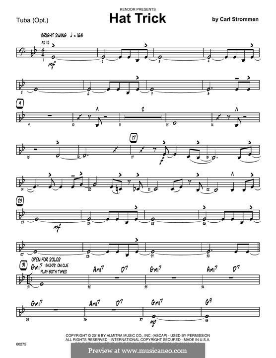 Hat Trick: Tuba, partes by Carl Strommen