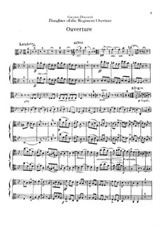 La fille du régiment (The Daughter of the Regiment): Abertura - parte em violas by Gaetano Donizetti