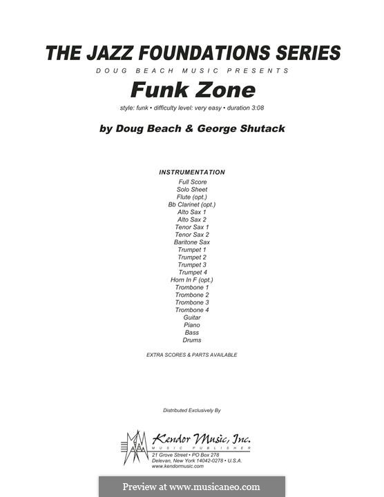 Funk Zone: partitura completa by Doug Beach
