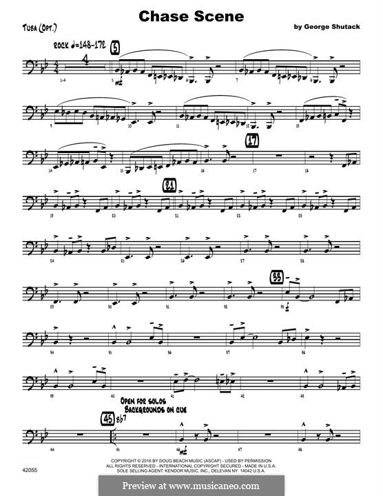 Chase Scene: Tuba, partes by George Shutack