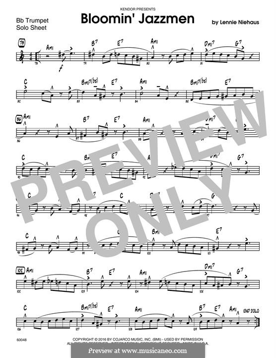 Bloomin' Jazzmen: Bb Solo Sheet part by Lennie Niehaus