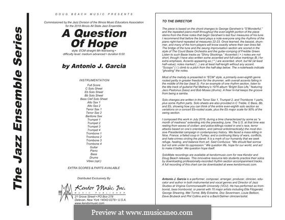 A Question of Hope: partitura completa by Antonio J. Garcia