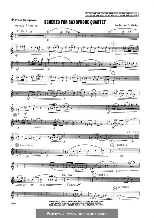 Saxafrass: Eb Baritone Saxophone part by Lennie Niehaus