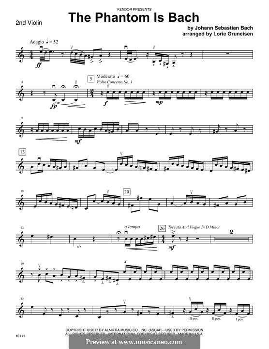 The Phantom is Bach: 2nd Violin part by Johann Sebastian Bach
