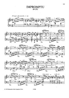 Impromptu in D Minor, B.129: Impromptu in D Minor by Antonín Dvořák