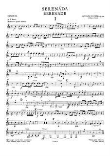 Serenade in D Minor, B.77 Op.44: trompa parte III by Antonín Dvořák