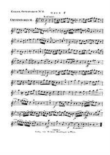 Reges Tharsis et insulae munera, HV 107: Oboe parte I by Joseph Eybler