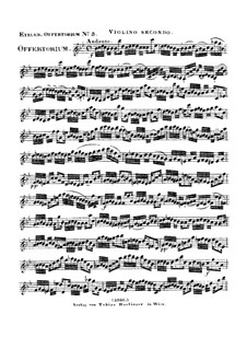 Reges Tharsis et insulae munera, HV 107: violino parte II by Joseph Eybler