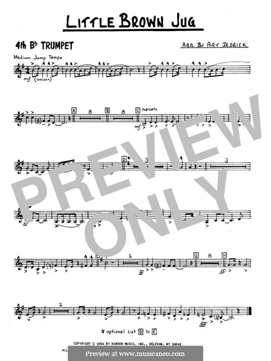 Little Brown Jug: 4th Bb Trumpet part by folklore