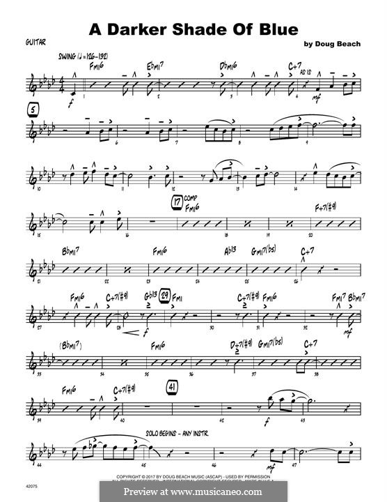 A Darker Shade of Blue por D. Beach Partituras on músicaNeo