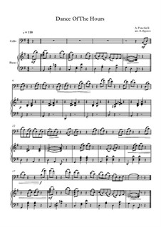 Dance of the Hours: para Violoncelo e piano by Amilcare Ponchielli