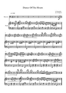 Dance of the Hours: para fagote e piano by Amilcare Ponchielli
