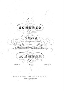 Scherzo for Violin and Piano, Op.7: Parte de solo by Alexandre Joseph Artôt