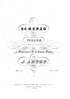 Scherzo for Violin and Piano, Op.7: Score by Alexandre Joseph Artôt