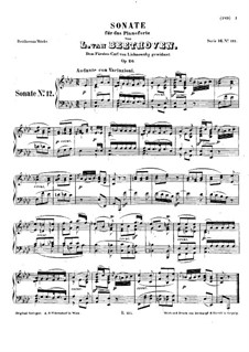 Sonata for Piano No.12 in A Flat Major, Op.26: For a single performer by Ludwig van Beethoven