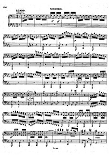 Concerto for Piano and Orchestra No.3, Op.37: Movimento III, para dois pianos de quatro mãos by Ludwig van Beethoven