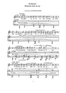 Demain fera un an: Demain fera un an by Lili Boulanger