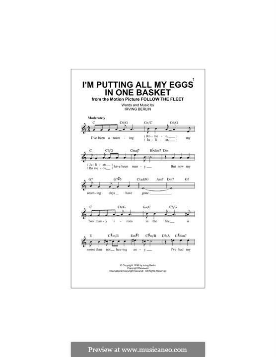 I'm Putting All My Eggs in One Basket: para teclado by Irving Berlin