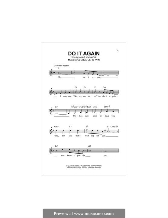 Do it Again: para teclado by George Gershwin