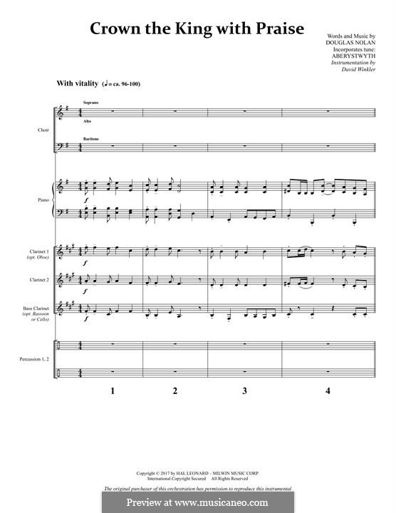 Crown the King with Praise: partitura by Douglas Nolan
