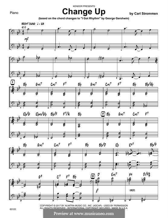 Change Up (based on I Got Rhythm by George Gershwin): parte piano by Carl Strommen