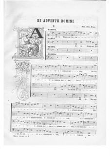 Offertorium pro Dominica I. Adventus. Ad te Domine, K.153: Partitura vocal by Johann Fux