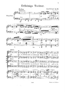 Elverskud (Elf-King's Daughter), Op.30: Partitura piano-vocal by Niels Wilhelm Gade