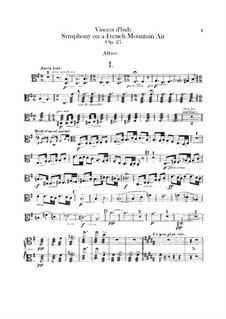 Symphonie sur un chant montagnard français (Symphony on a French Mountain Air), Op.25: parte violas by Vincent d' Indy