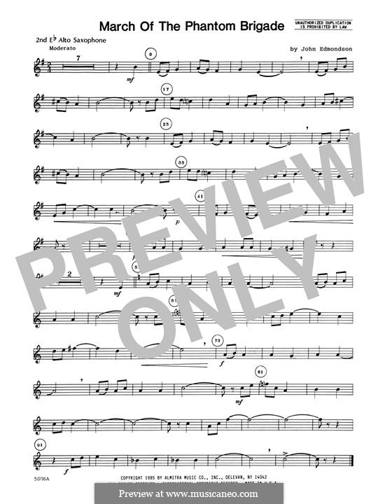 March of The Phantom Brigade: 2nd Eb Alto Saxophone part by John Edmundson