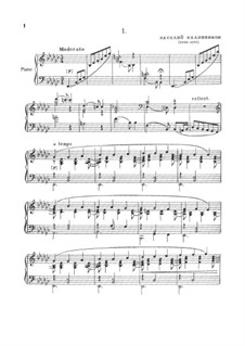 Moderato in E Flat Minor for Piano: Moderato in E Flat Minor for Piano by Vasily Kalinnikov
