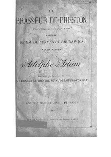 Le brasseur de Preston: ato I by Adolphe Adam